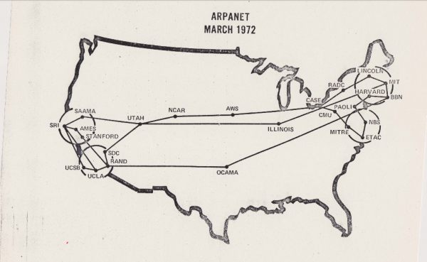 Arpanet 1972 Map